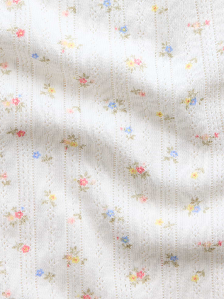 L'image numéro 4 présente Camisole de pyjama à ourlet ondulé en tricot pointelle