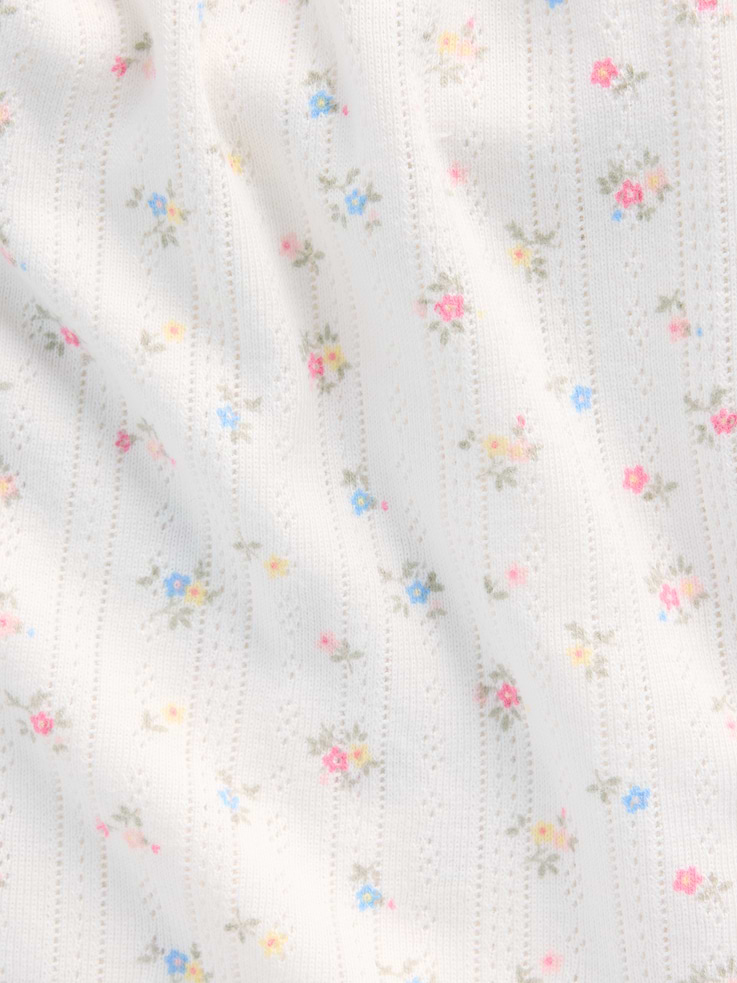 Image number 5 showing, Pointelle Lettuce-Hem PJ Shorts