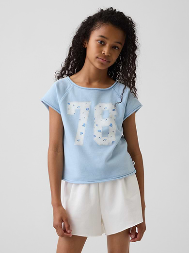 Image number 1 showing, Kids VintageSoft Terry Raglan Graphic Sweatshirt