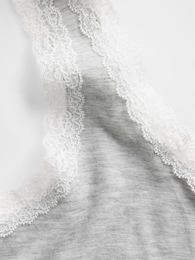 Image number 4 showing, SoftMade Modal Lace-Trim PJ Tank Top