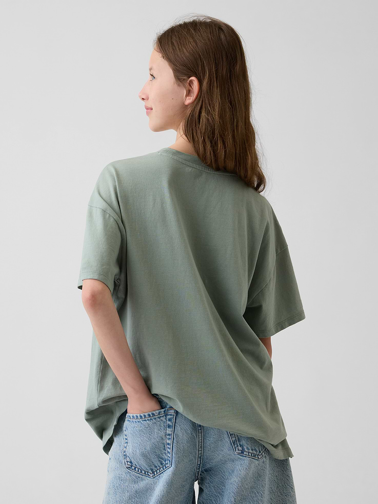 Image number 3 showing, Kids Oversized Tunic Graphic T-Shirt