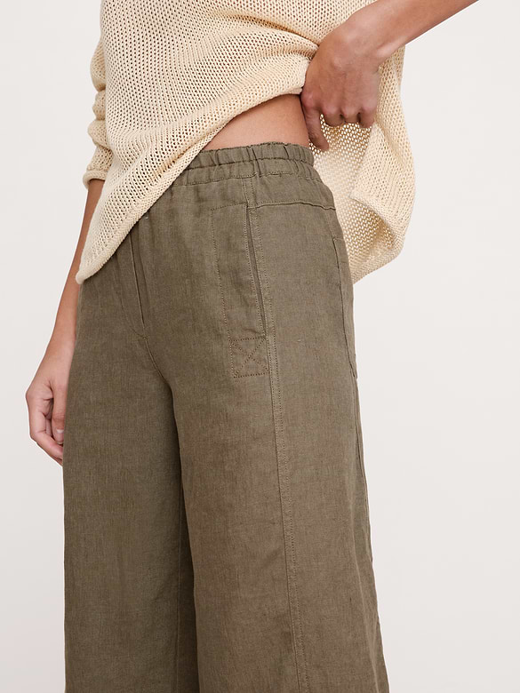 Mid-Rise Relaxed Painter Pull-On Pant in Linen