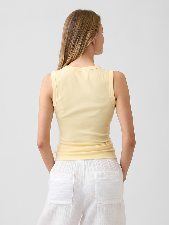 Ribbed Scoopneck Tank Top