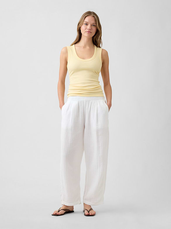Ribbed Scoopneck Tank Top