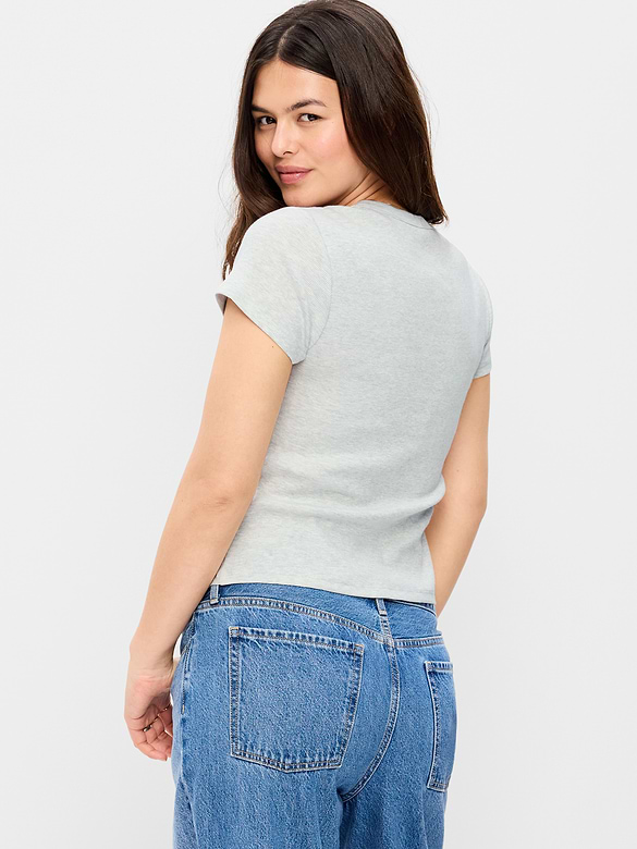 T-shirt moulant à imprimé