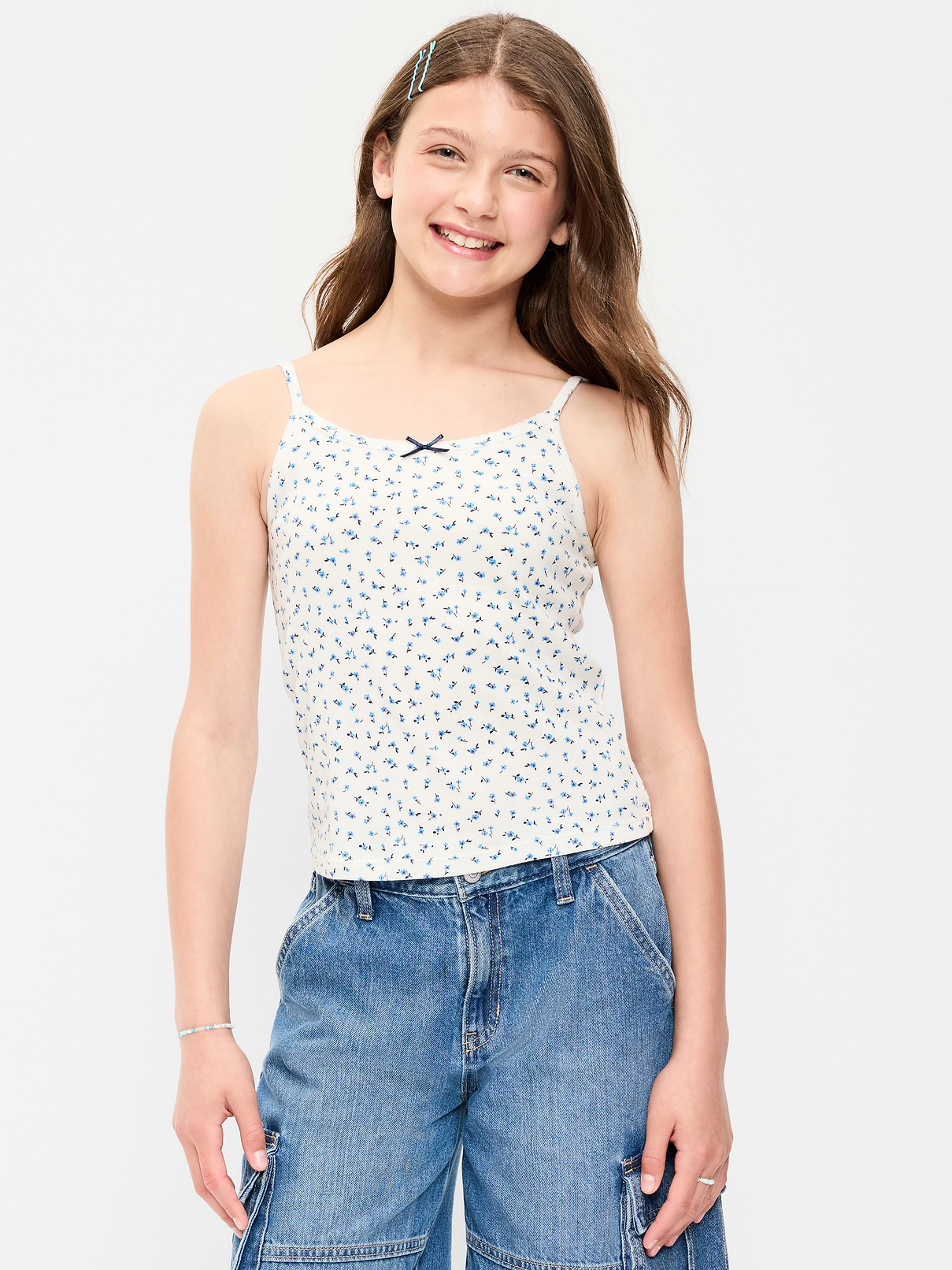Image number 1 showing, Fitted Printed Tank Top for Girls