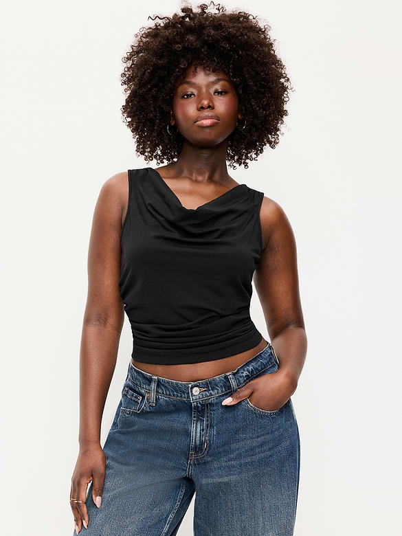 Asymmetrical Side-Cinch Tank Top
