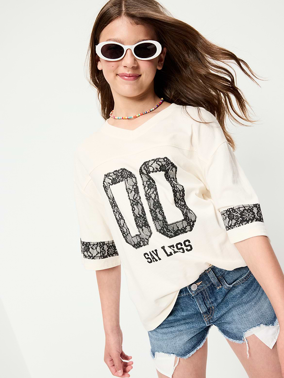 Low-Rise Frayed-Hem Jean Shorts for Girls
