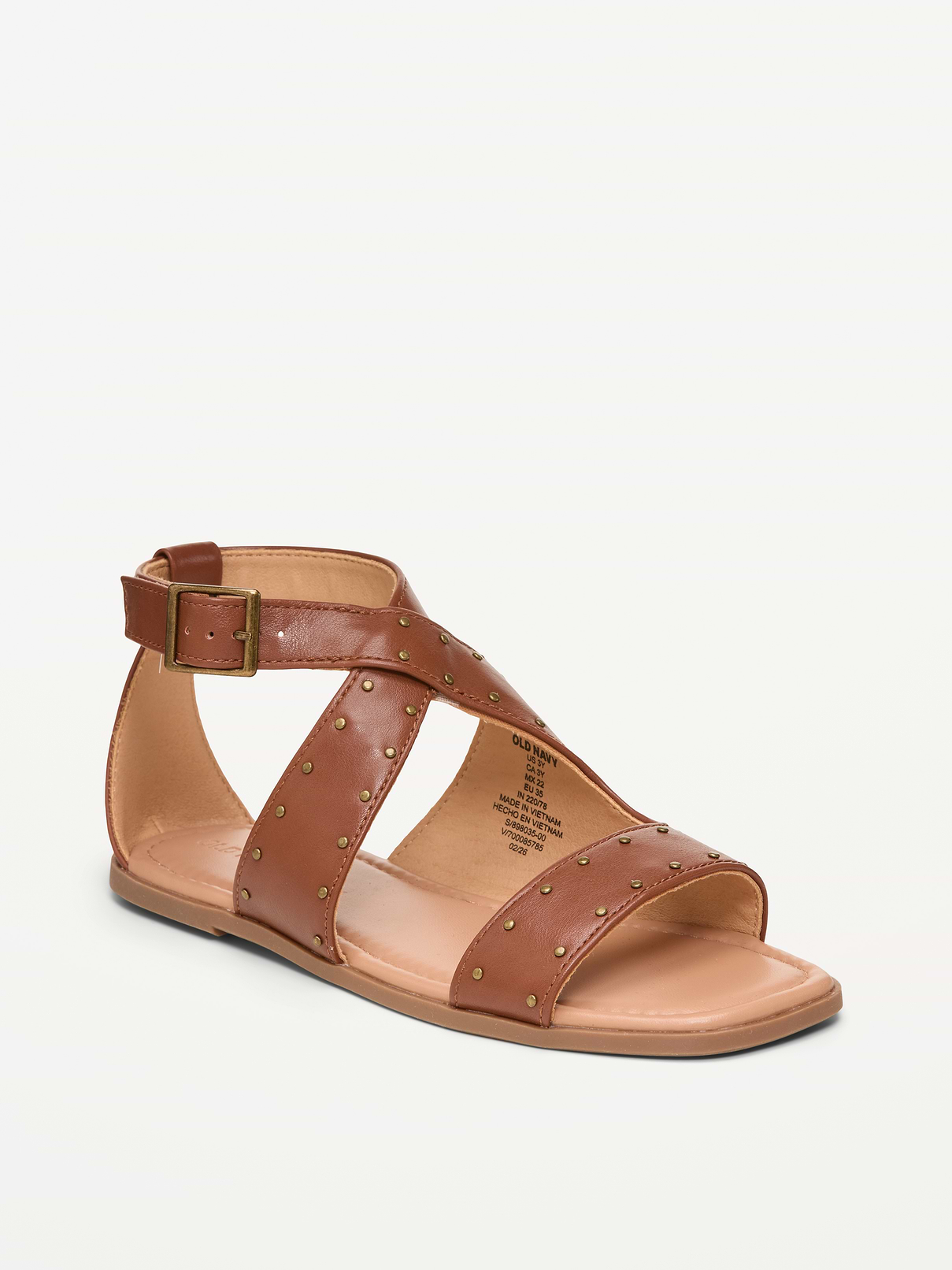 Image number 1 showing, Faux-Leather Gladiator Sandals for Girls