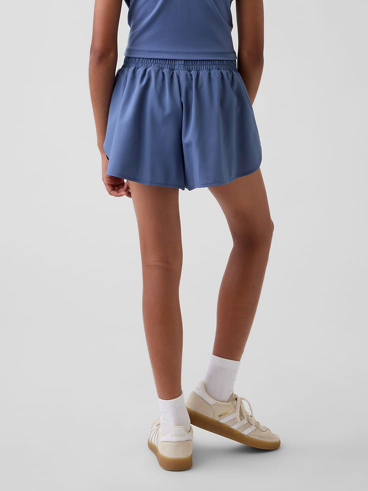 Image number 4 showing, Kids Quick-Dry Butterfly-Hem Run Shorts