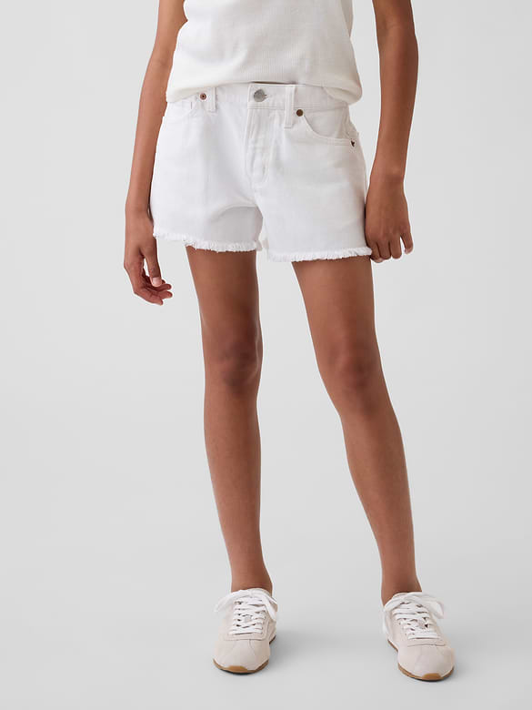 Kids Low Rise Stride Denim Shorts