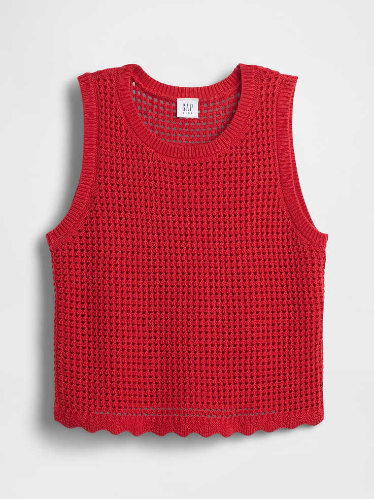 L'image numéro 2 présente Camisole crochetée  en 100 % coton pour Enfant