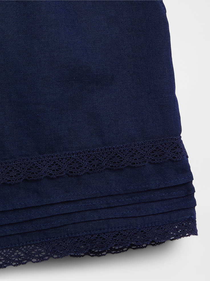 Image number 5 showing, Kids Linen-Cotton Lace-Trim Easy Shorts