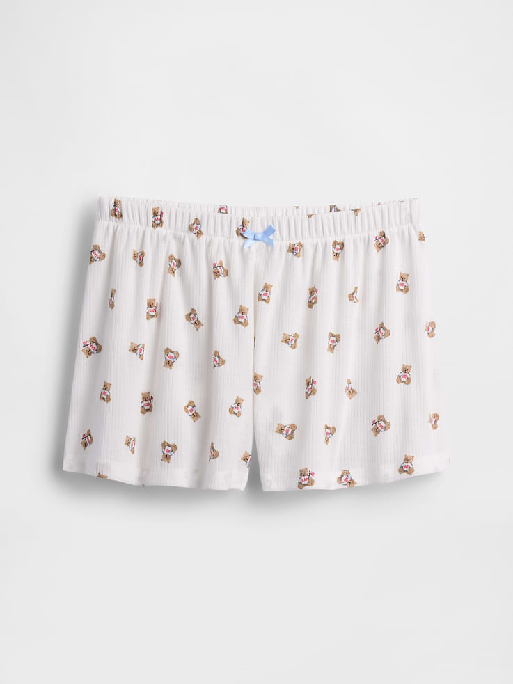 Image number 2 showing, Kids Recycled Rib PJ Shorts