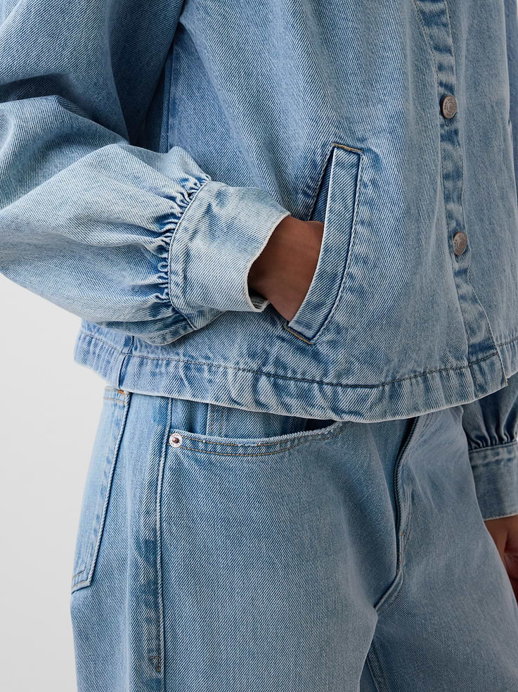 Image number 5 showing, Denim Crop Swing Jacket