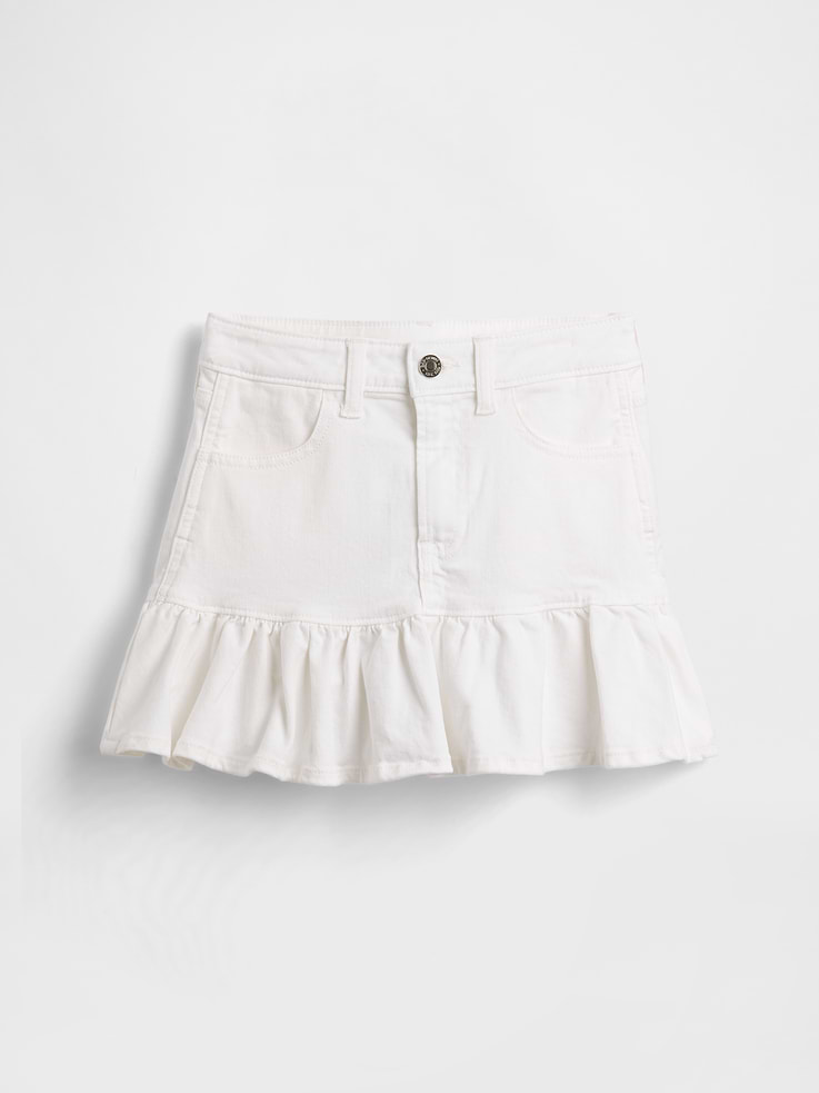 Image number 2 showing, Kids Denim Ruffle Mini Skirt