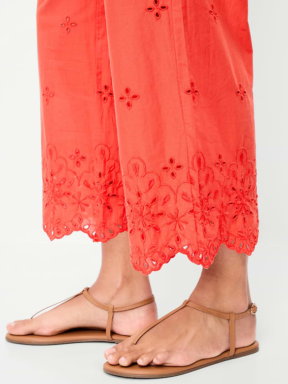 High-Waisted Cut Out Wide-Leg Pant