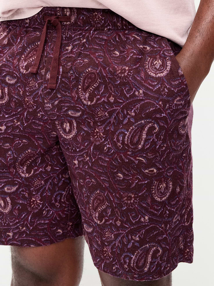 Image number 4 showing, Linen-Blend Jogger Shorts -- 7-inch inseam