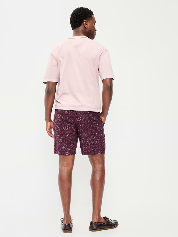 Linen-Blend Jogger Shorts -- 7-inch inseam