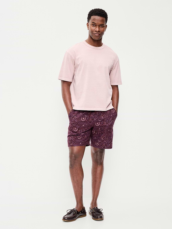 Linen-Blend Jogger Shorts -- 7-inch inseam