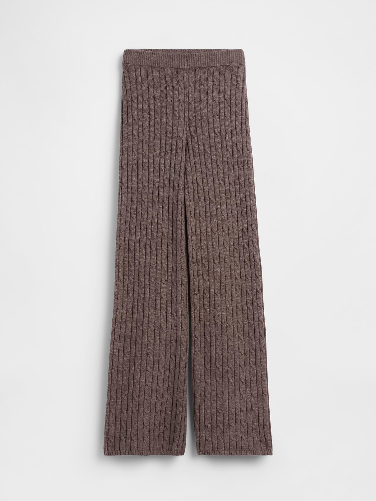 Image 6 of 6, CashSoft Relaxed Cable-Knit Sweater Pants