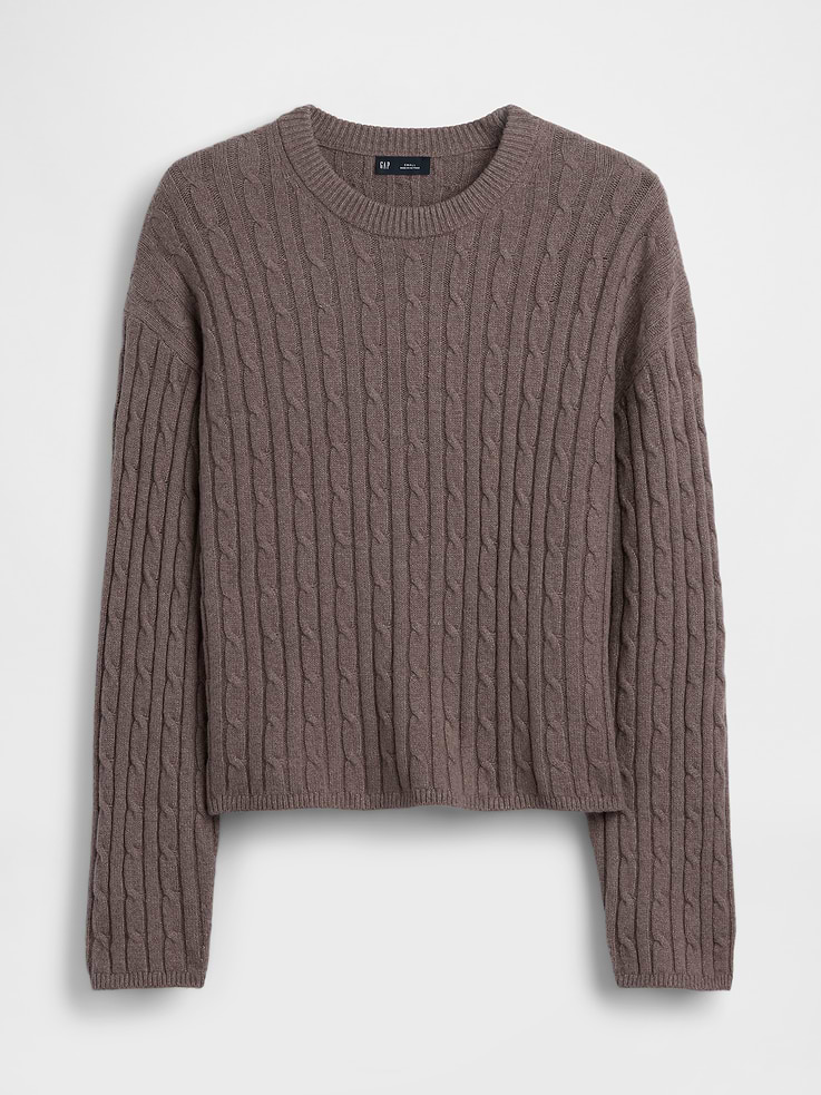 Image number 6 showing, CashSoft Oversized Cable-Knit Sweater