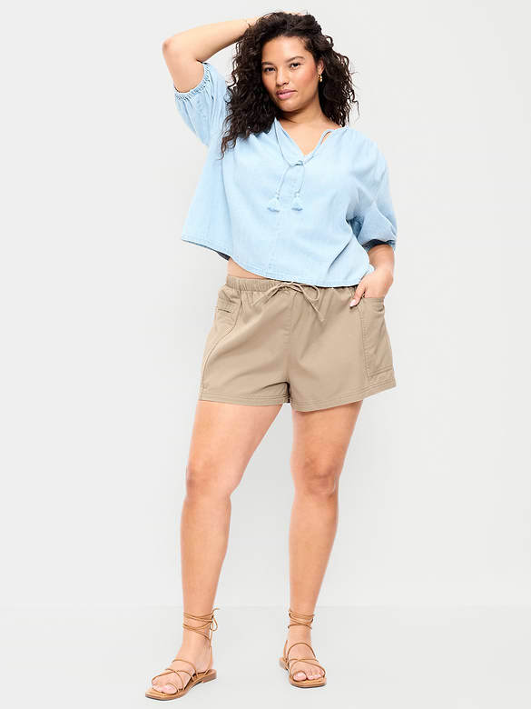 Short utilitaire à taille haute extensible