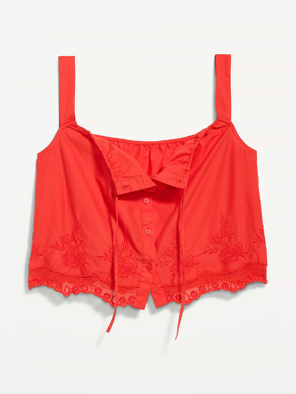 Tie-Front Cami Tank Top