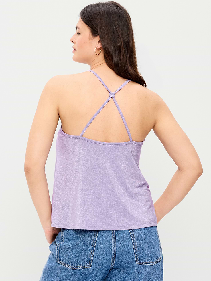 Image number 6 showing, Strappy-Back Shimmer Swing Tank Top
