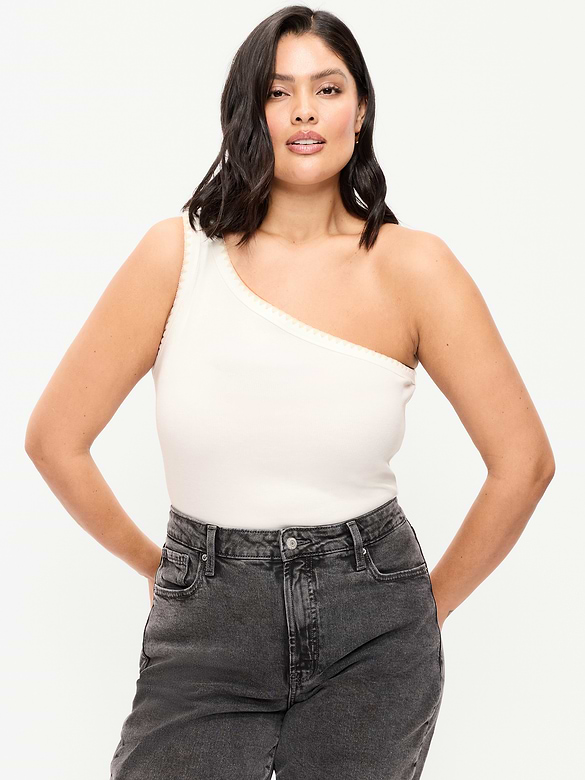 Camisole monobretelle côtelée
