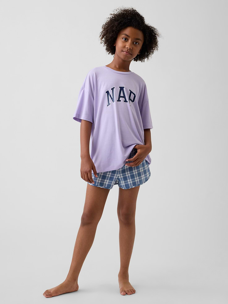 Image number 1 showing, Kids Recycled PJ Short Set