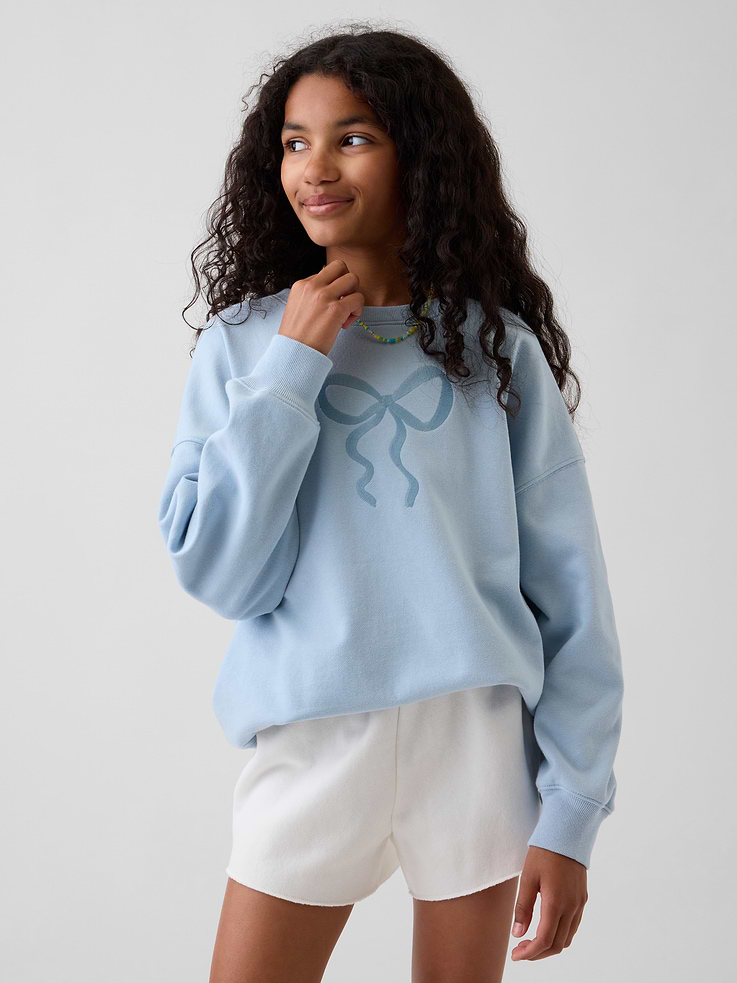 Image number 1 showing, Kids VintageSoft Terry Oversized Graphic Sweatshirt