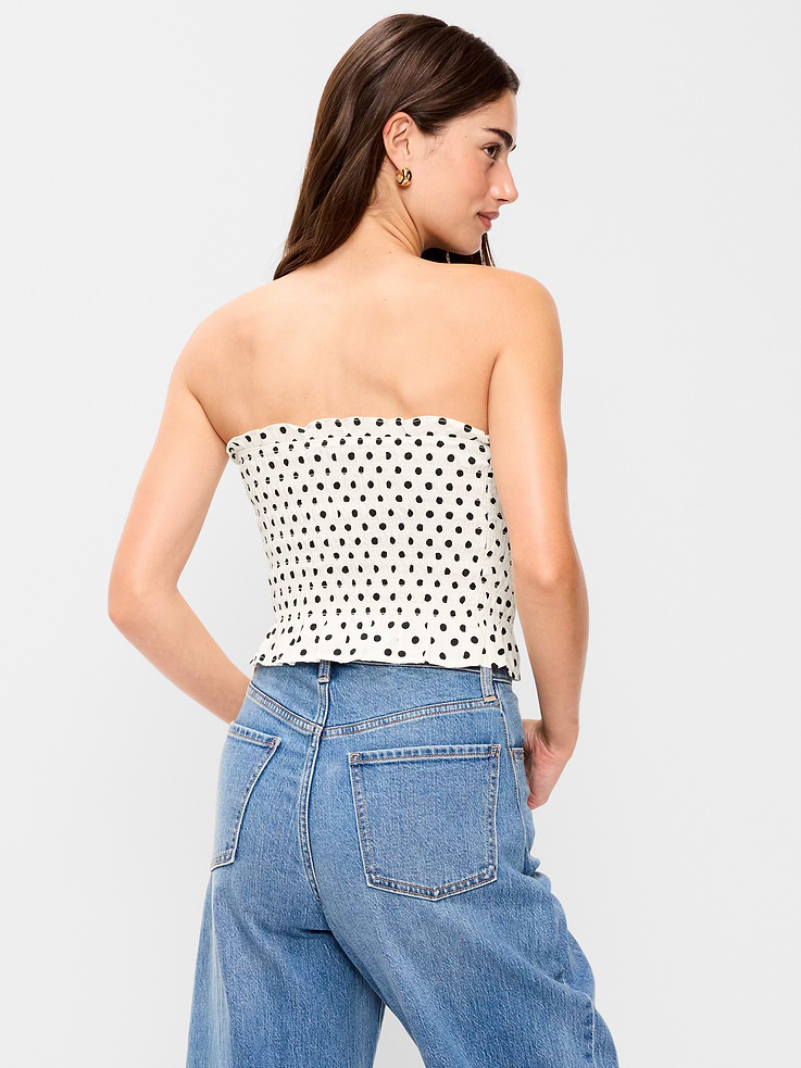 L'image numéro 2 présente Bustier à corsage smocké