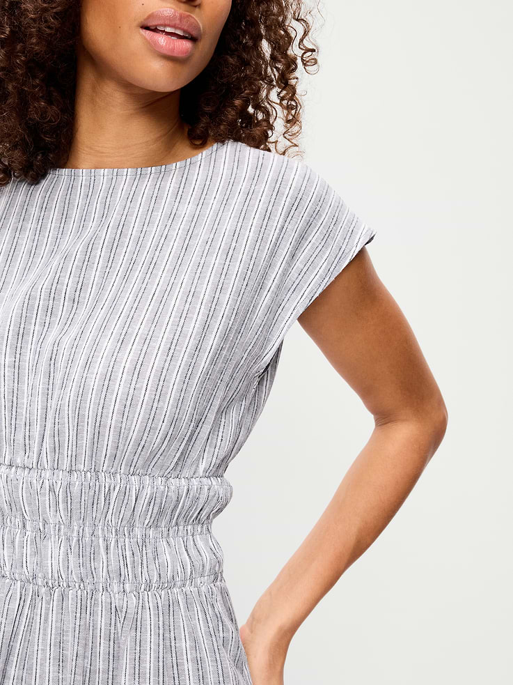 Image number 6 showing, Smocked-Bodice Fit & Flare Mini Dress