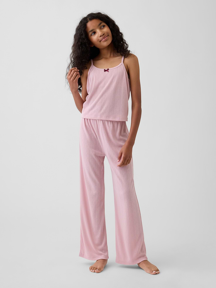 Image number 1 showing, Kids Recycled Pointelle Tank PJ Set
