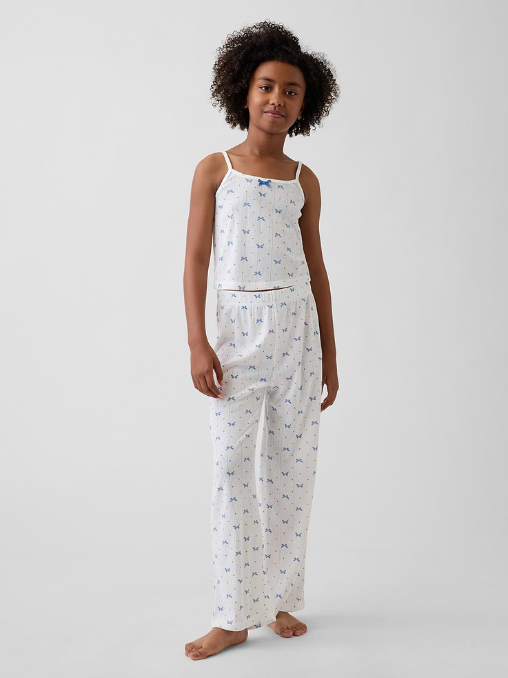 Image number 1 showing, Kids Recycled Pointelle Tank PJ Set