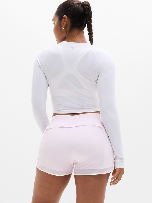 Mesh Racer Run Mid Rise 4" Short