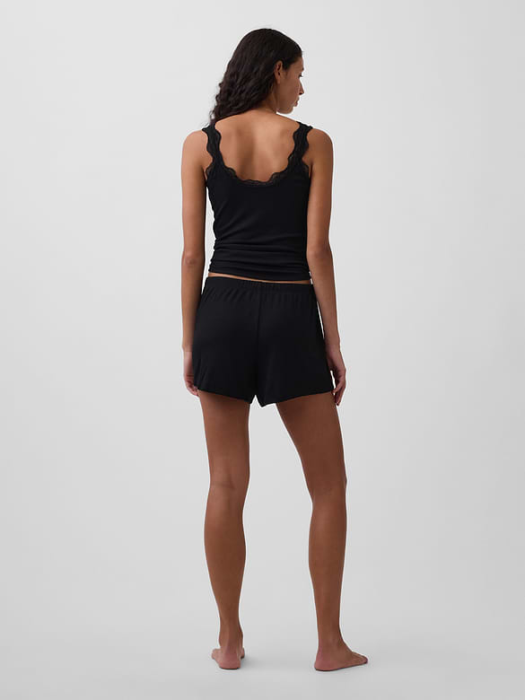 Mini Rib Relaxed PJ Shorts
