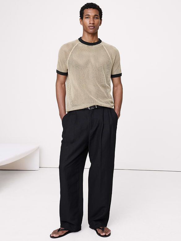 Cotton Mesh T-Shirt
