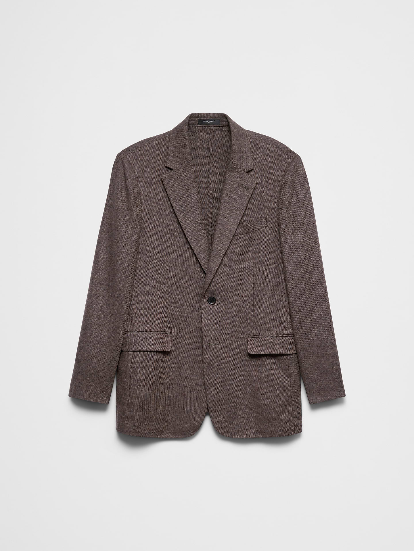Image number 4 showing, Linen-Blend Herringbone Suit Jacket