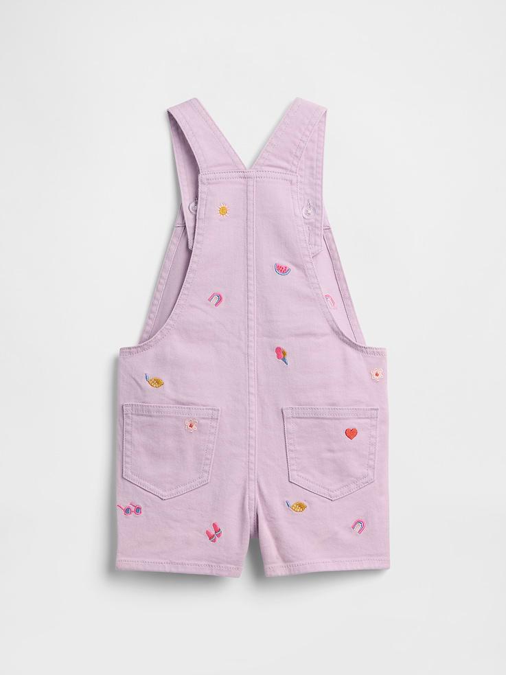 Image number 2 showing, babyGap Embroidered Denim Shortalls