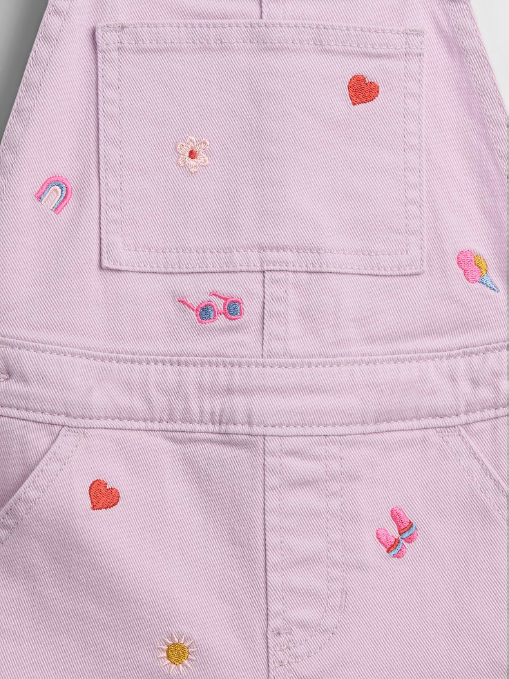 Image number 3 showing, babyGap Embroidered Denim Shortalls