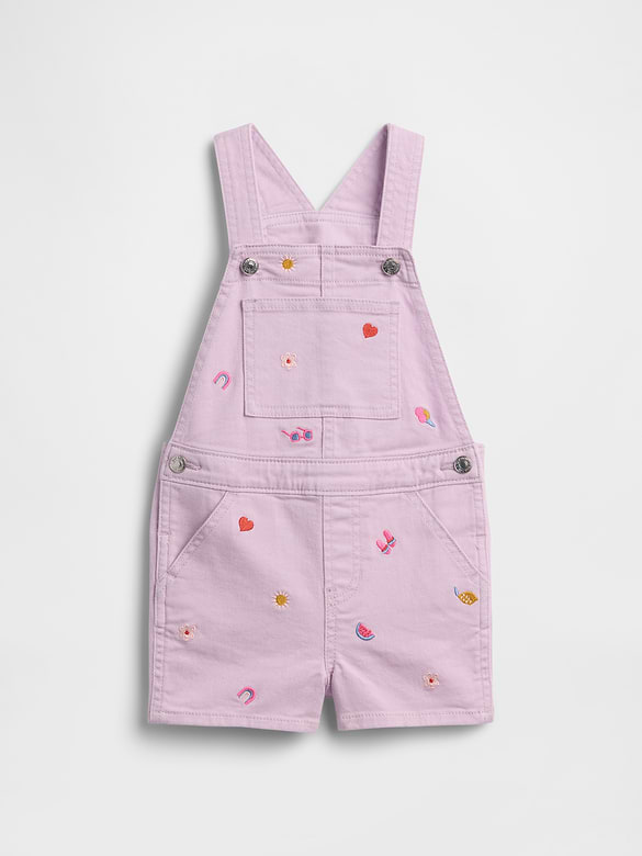 babyGap Embroidered Denim Shortalls
