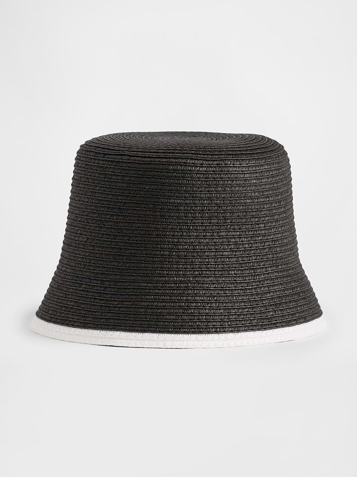Image number 1 showing, Straw Bucket Hat