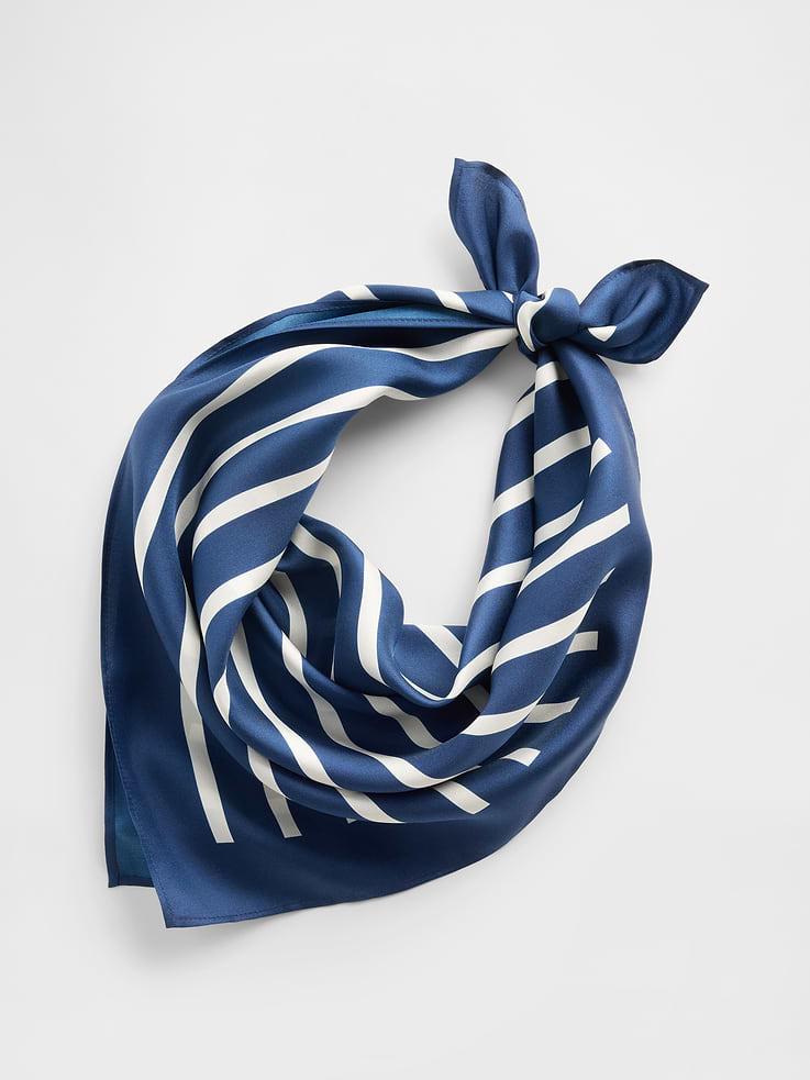 Image 1 of 5, Soft 100% silk square bandana., Assorted allover prints., Product #876650