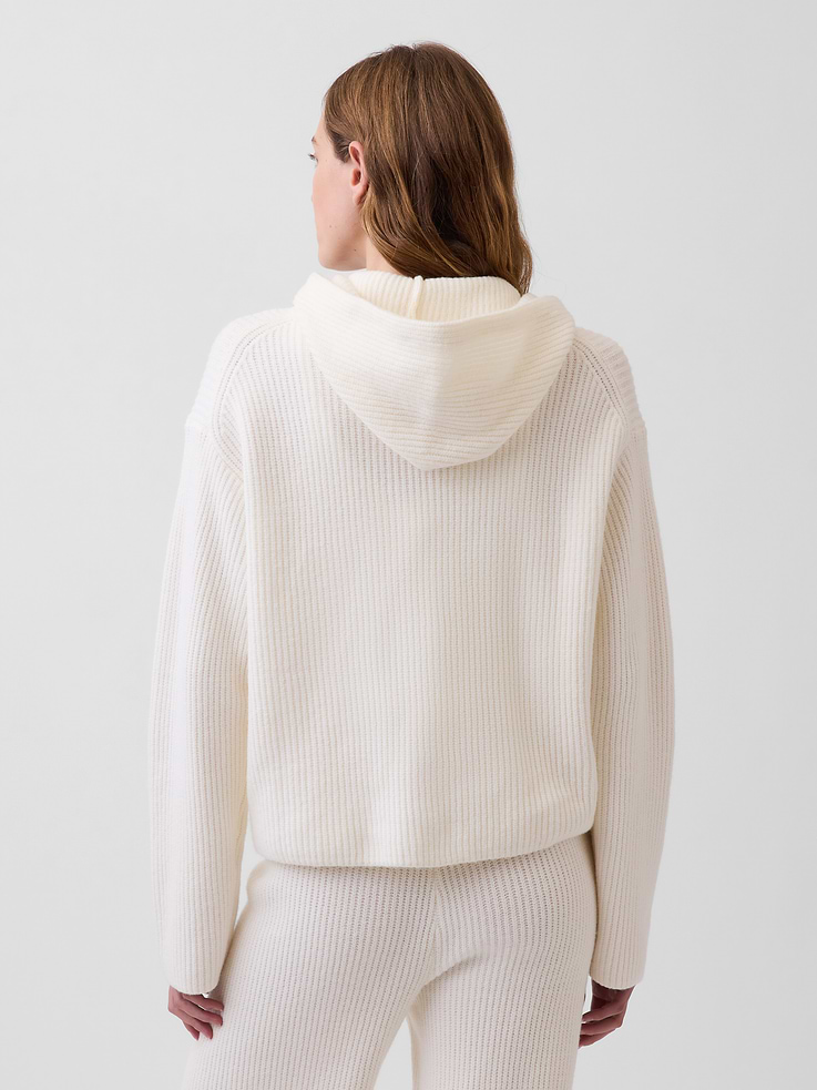 Image number 3 showing, CashSoft Oversized Shaker-Stitch Zip Hoodie