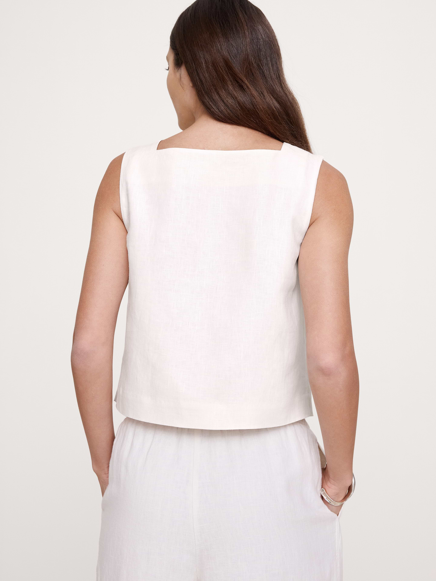 Image number 3 showing, Linen Button-Front Tank
