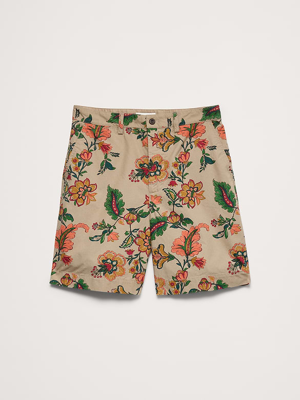 8" Floral Bermuda Short
