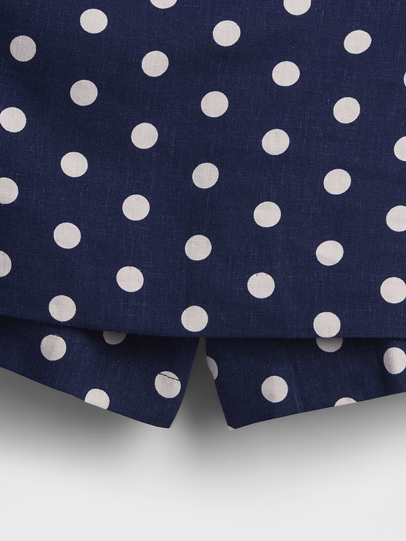 Linen-Blend Mini Skort