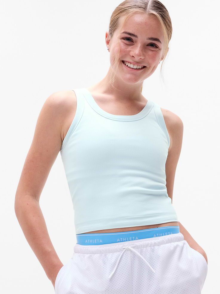 Image number 1 showing, Athleta Girl Rise Above Rib Scoop Tank